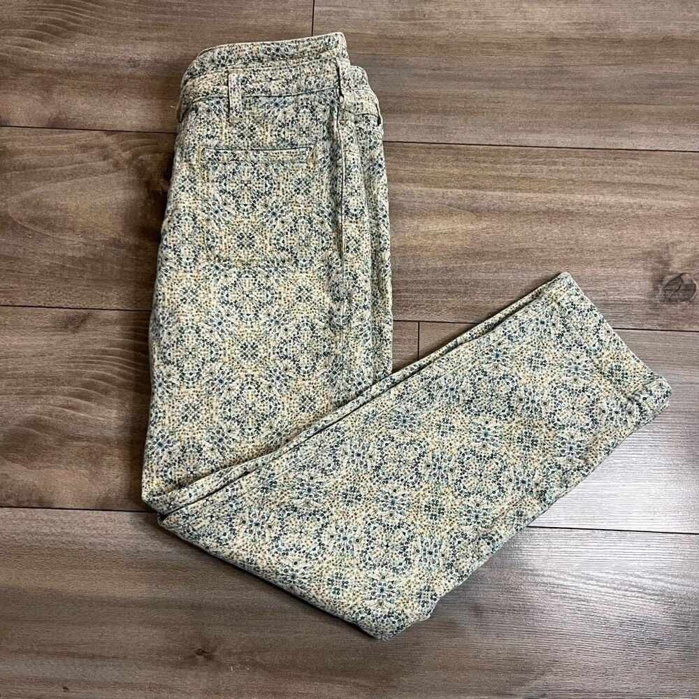 Pilcro‎ and the Letterpress Anthropologie Floral High Rise Slim Jeans 28